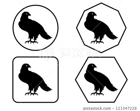 4 個簡單鷹圖示集 121347228