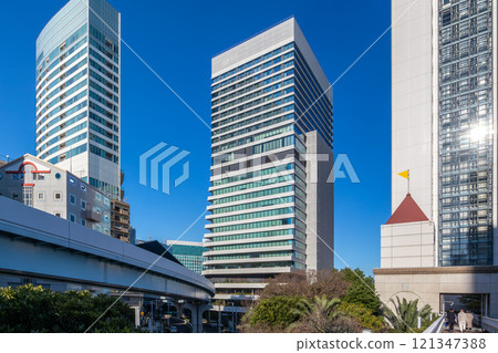 The exterior of the Waters Takeshiba Tower building, which houses Marriott's foreign luxury hotel, Mesm Tokyo 121347388