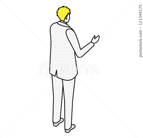 Isometric_穿著西裝的男人的插圖 Isometric_穿著西裝的男人的插圖 121348175