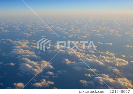 從飛機上看到的風景/日落 121348667