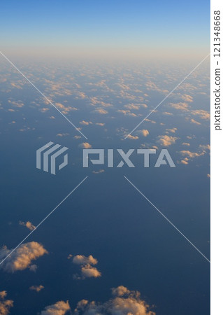 從飛機上看到的風景/日落 121348668