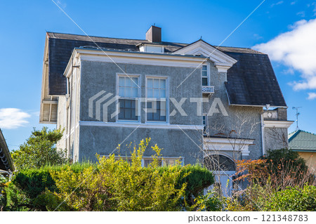 近江八幡傳統建築群保護區 池田町西式住宅區(沃里斯建築) 吉田悅三住宅(達土殖民風格) 近江八幡傳統建築群保護區 池田町西式住宅區(沃里斯建築) 吉田悅三住宅(達土殖民風格) 121348783