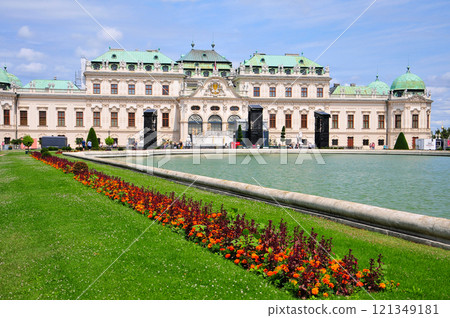 奧地利首都維也納美景宮美景 奧地利首都維也納美景宮美景 121349181