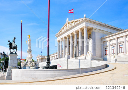 Beautiful parliament building in Vienna, the capital of Austria Beautiful parliament building in Vienna, the capital of Austria 121349246