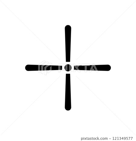 Propeller, fan logo and icon. Vector isolated illustration on white background.  121349577