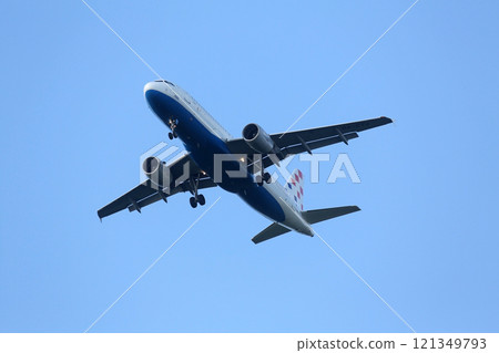 Airbus A320, registration 9A-CTJ of Croatia Airlines landing at Zagreb Airport Pleso 121349793