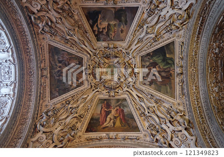Fragment of the dome in the Chapel of Saint Sebastian, Salzburg Cathedral Fragment of the dome in the Chapel of Saint Sebastian, Salzburg Cathedral 121349823