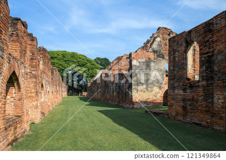 The ruins of King Narai Palace officially named Phra Narai Ratchaniwet is the former 121349864
