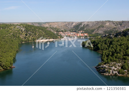 National Park Krka, river Krka, Skradin, Croatia 121350381