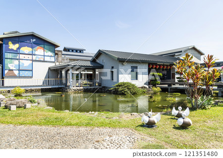 The architectural landscape of Meinong Hakka Cultural Museum in Kaohsiung, Taiwan. It is one of the famous attractions in Kaohsiung. 121351480