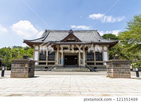 Building view of the Qishan(Cishan) Wude Martial Arts Center in Kaohsiung, Taiwan. 121351489