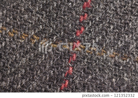 woolen gray fabric texture background 121352332