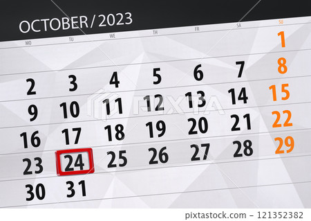 Calendar 2024, deadline, day, month, page, organizer, date, December, tuesday, number 24 121352382