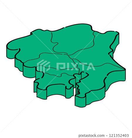 Kanto region_isometric illustration_01 121352403
