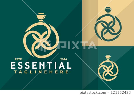 Essential Royal Parfume Logo Icon Vector Design Illustration Essential Royal Parfume Logo Icon Vector Design Illustration 121352423