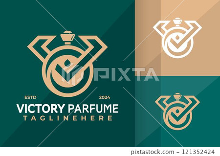 Letter V Parfume Logo Icon Vector Design Illustration 121352424