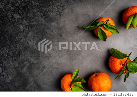 Fresh mandarin oranges fruit or tangerines 121352432