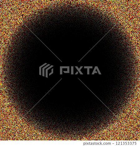 Orange shiny frame. Bright shining background with golden particles. Vector illustration for graphic design. Eps 10 Orange shiny frame. Bright shining background with golden particles. Vector illustration for graphic design. Eps 10 121353375