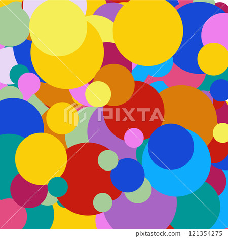 Festival pattern with round glitter color, confetti. Random chaotic polka dot. Bright background for party invites, wedding, cards, phone wallpaper. Vector illustration. Typography design. Eps 10 121354275