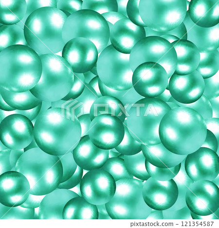 Abstract multicolored background with pearls. Modern festive illustration. Abstract background. Vector photo frame. Colored balls. Eps 10 121354587