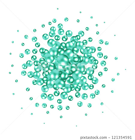 A pearl ball float in the air Minimal style Cosmetic background product stand presentation 3d rendering. A pearl ball foat in the air Minimal style Cosmetic background product stand presentation 3d re 121354591