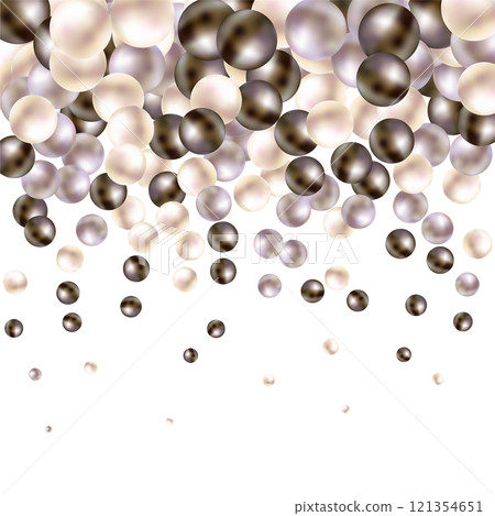 Pearl photo frame. Colored balls. Decor element. Eps 10 Pearl photo frame. Colored balls. Decor element. Eps 10 121354651