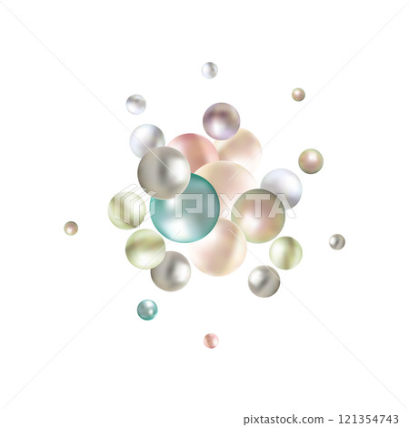 Abstract background. Vector photo frame. Colored balls. Eps 10 Abstract background. Vector photo frame. Colored balls. Eps 10 121354743