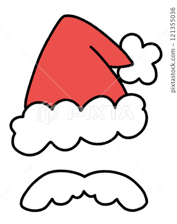 Simple touch of Santa hat and beard 121355036