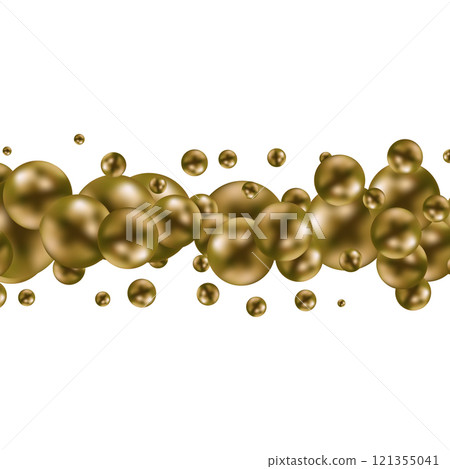 Gold realistic 3d balls with shadow. Design element. Photo frame. Eps 10 Gold realistic 3d balls with shadow. Design element. Photo frame. Eps 10 121355041