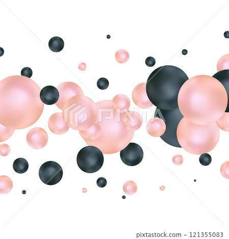 Abstract background with black and pink balloons. Festive background. Eps 10 121355083