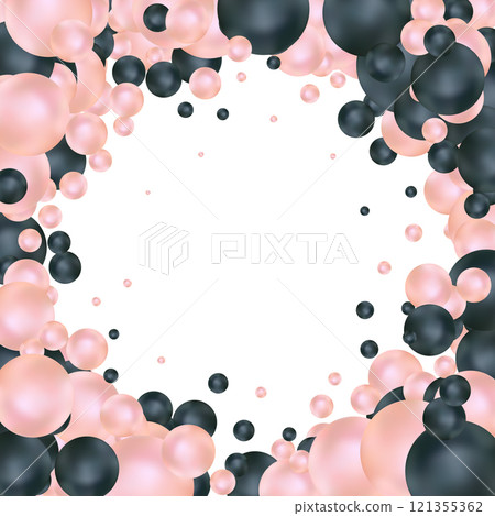 Pink and black realistic 3d balls . Design element. Eps 10 Pink and black realistic 3d balls . Design element. Eps 10 121355362