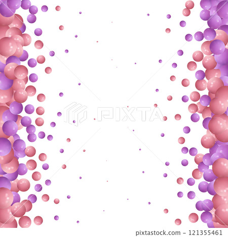 Abstract vector balls. Layout, template, banner, cover. Background with pink and purple balloons. Eps 10 Abstract vector balls. Layout, template, banner, cover. Background with pink and purple balloons. Eps 10 121355461