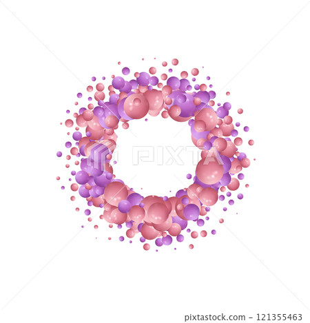 Colored balls background. Vector eps 10. 3d pink and purple balls. Eps 10 Colored balls background. Vector eps 10. 3d pink and purple balls. Eps 10 121355463