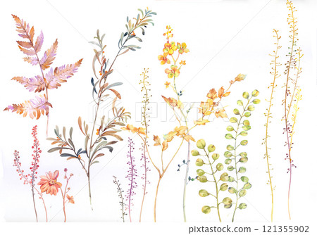 Imaginative Hand  Painted Curly Floral Creations 121355902