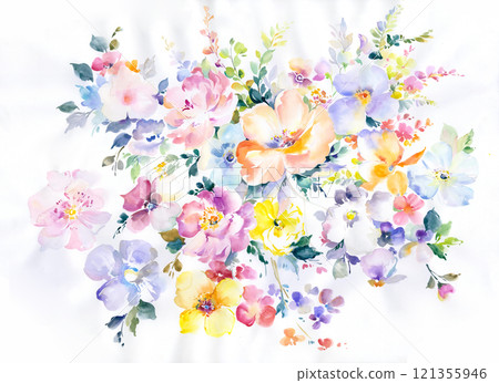 Aesthetic Hand   Drawn Floral Curly Graphics 121355946