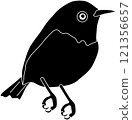 Cute white-eye silhouette 121356657