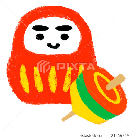 Crayon Touch Daruma and Koma 121356749