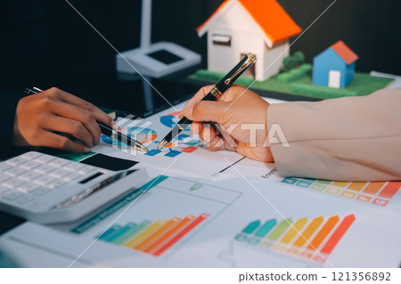 Carbon offset price report CO2 emission. Future growth Net zero waste in ESG ethical SME office protect climate change global warming social issues project. Group of asia people Eco friendly SDGs plan Carbon offset price report CO2 emission. Future growth Net zero waste in ESG ethical SME office protect climate change global warming social issues project. Group of asia people Eco friendly SDGs plan 121356892