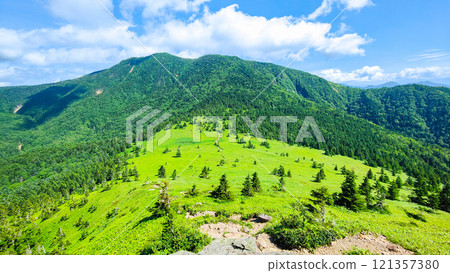 Summer climbing of Mt. Azuma and Mt. Nekodake (Mt. Nekodake to Mt. Azuma) 121357380