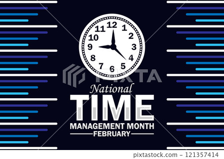 National Time Management Month, Modern background National Time Management Month, Modern background 121357414