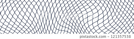 Seamless fishnet pattern with mesh texture and diamond grid. Black and white lace design for soccer, fishing, and web backgrounds. Flat vector illustration isolated on white background. Seamless fishnet pattern with mesh texture and diamond grid. Black and white lace design for soccer, fishing, and web backgrounds. Flat vector illustration isolated on white background. 121357538
