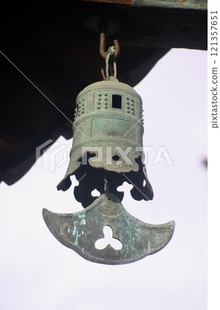 Horyu-ji Temple, Five-story Pagoda, and Wind Bells (Ikaruga Town, Nara Prefecture) 121357651