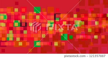Technology square red business background 121357887