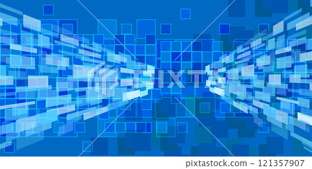 Technology square blue business background Technology square blue business background 121357907