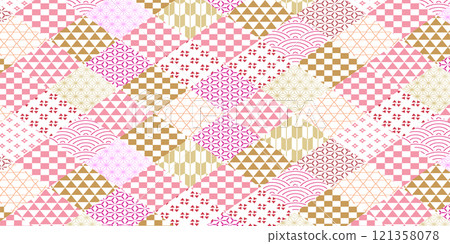 Japanese pattern spring pattern background Japanese pattern spring pattern background 121358078