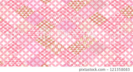 Japanese pattern spring pattern background 121358083