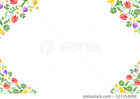 Colorful spring flower background frame material Colorful spring flower background frame material 121358998