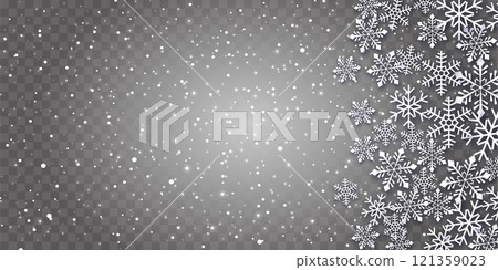 Snow Christmas winter light background 121359023
