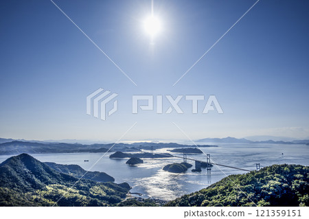 Shimanami Kaido: View of the Seto Inland Sea from Kirosan Observatory Park, photographed with a Nikon Z50 121359151