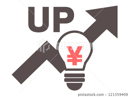 Light bulb illustration regarding electricity bill increase Light bulb illustration regarding electricity bill increase 121359409
